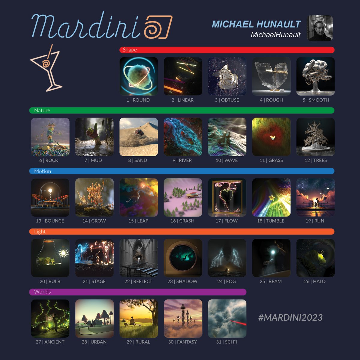 This is it! A full month of creativity! What an adventure, not easy at all, but I've learned so much and I'm very happy with the end results! Now it's time to sleep 😴

#Mardini2023 #houdini #sidefx #3d