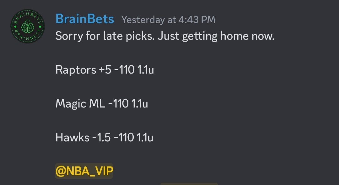 MoneyBrainBets's tweet photo. It was my birthday two days ago, so I had no time to recap.
Here is the recap for L3 days:
Wed: 3 - 2, +0.9u β
Thu: 2 - 1, +0.9u β
Fri: 1 - 2, -1.1u β
Overall: +0.7u πΈ
Not too much action, but still in the green β
.
MLB sale ENDS TODAY β
#GamblingTwitter #BrainBets https://t.co/wsdtZjiJIl
