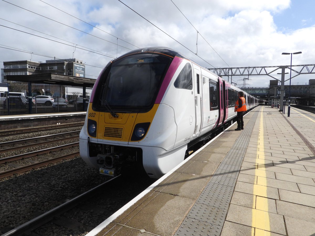 DanSpotter86's tweet image. Train On Test!!!

Here's @c2c_Rail Class 720602+603 Working the 5Q91 Wembley Intercity Operations Centre to Crewe with a sneak peek inside these beauties on March 30th.  #c2c #class720 #alstom #testtrain #Stafford