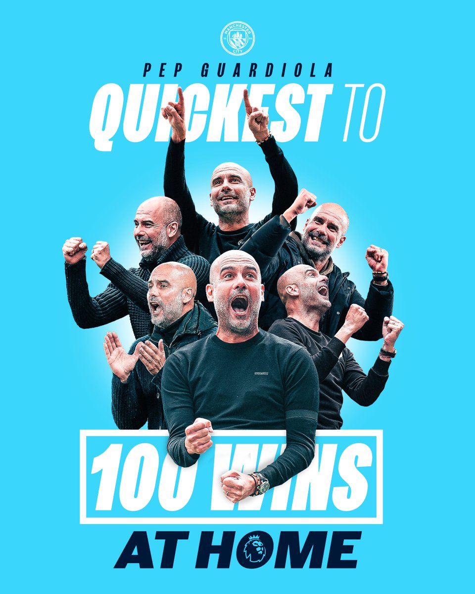We've got 👏👏 Guardiola! 🙌

128 games, 100 wins at home in the <a href="/premierleague/">Premier League</a> for <a href="/PepTeam/">PepTeam</a> 💯