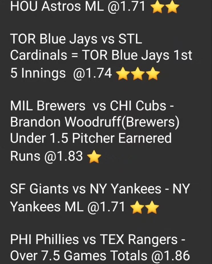 ⚾ Close to the megaprint yesterday. But still a profitable day. 👍

⚾ Be quick on these, but it's another double slate! 😍

#MLB3 (1/2)

#MLB #bettingtips #mlbbetting #baseballbets