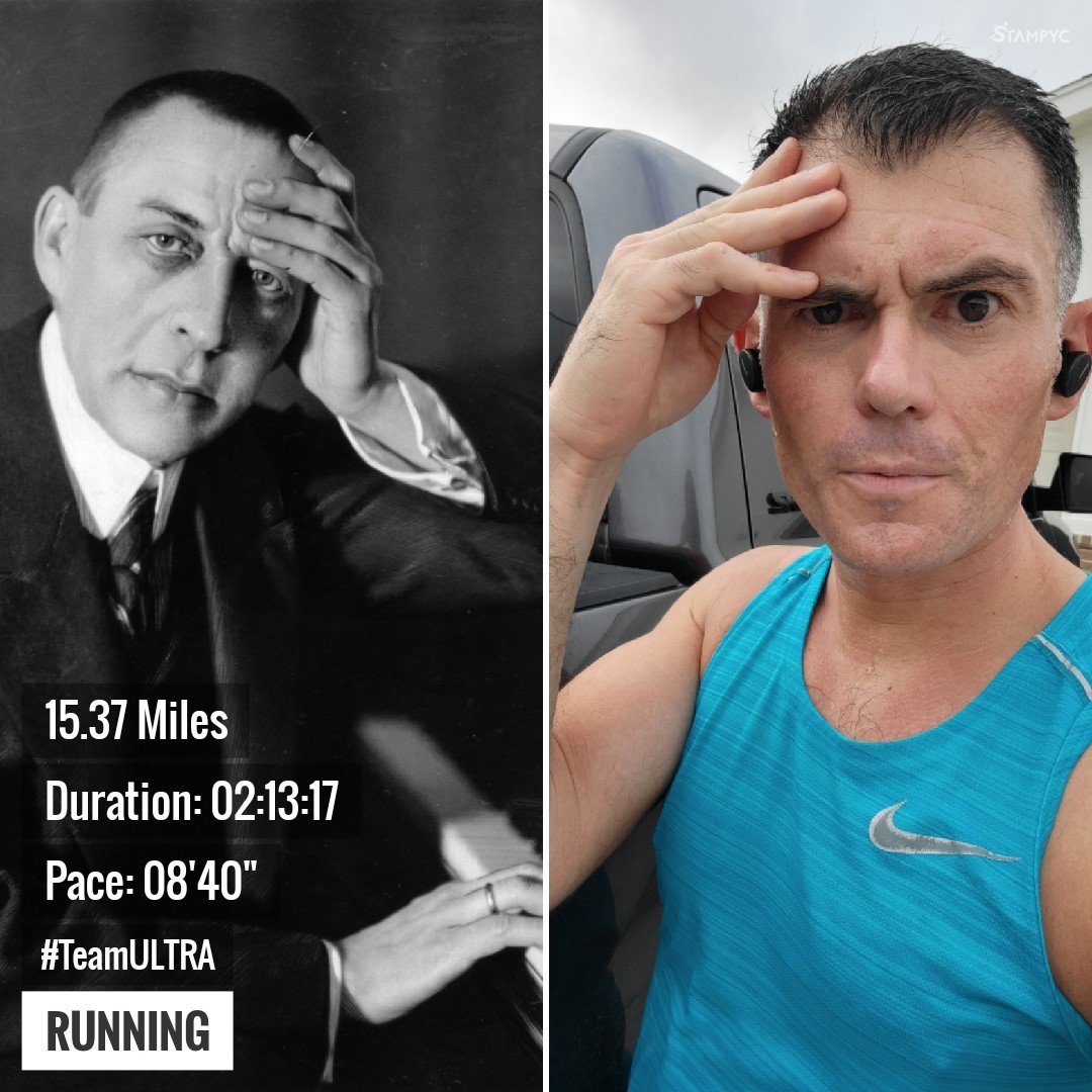 Hooray!🙌
#Rachmaninoff and a #run to celebrate his #birthday.🎉
🏃‍♂️🎹🎻
#symphony #piano #concerto #composer  #run #runner #running #runningmotivation #workout #workoutmotivation #TeamULTRA #LiveULTRA #doitforthecheers #JoyWins #ProAtEnjoyment #itsonlyworthitifyouenjoyit #weekend