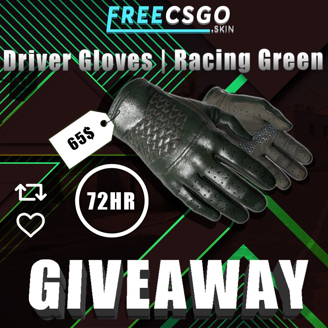 ZlashyVIP's tweet photo. Driver Gloves | Racing Green Giveaway!  
☑️Follow @CodeZlashy @CodeCrypn
☑️Retweet &amp; Tag 2 friends 
☑️Must Like &amp; Comment on vid https://t.co/eaEJtd3Upl

💎Rolling in 3 Days!  

🍀Good Luck Everyone!

#csgogiveaways #Giveaways #CSGOGiveaway #CSGO https://t.co/PElUql56At