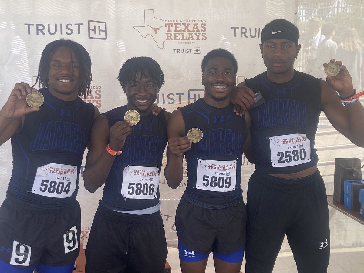 Boys 4X2 places third 🥉<a href="/TexasRelays/">Emile Nelson</a>!!! We are primed and ready for the championship season 🔥 🔥 🔥 <a href="/kamfish25/">Kamari Fisher</a> <a href="/TheSkaba/">Seydou Kaba</a> @Jac_Spradley and MT Mendy!!! <a href="/MurrCoach/">Coach Murr</a> <a href="/HicksJISD/">Dr. Toni Hicks</a> <a href="/jcbluecrew/">JHS Blue Cru</a>