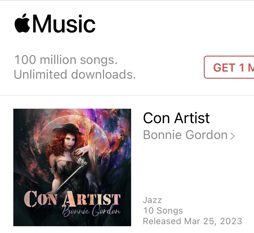 BonnieBellG's tweet photo. Well that happened fast! 
My solo album, Con Artist, is now available EVERYWHERE! 
Check it out on iTunes, Spotify, etc.and let me know when you think!!! 

#ConArtist #singer https://t.co/9P3w68XPfJ