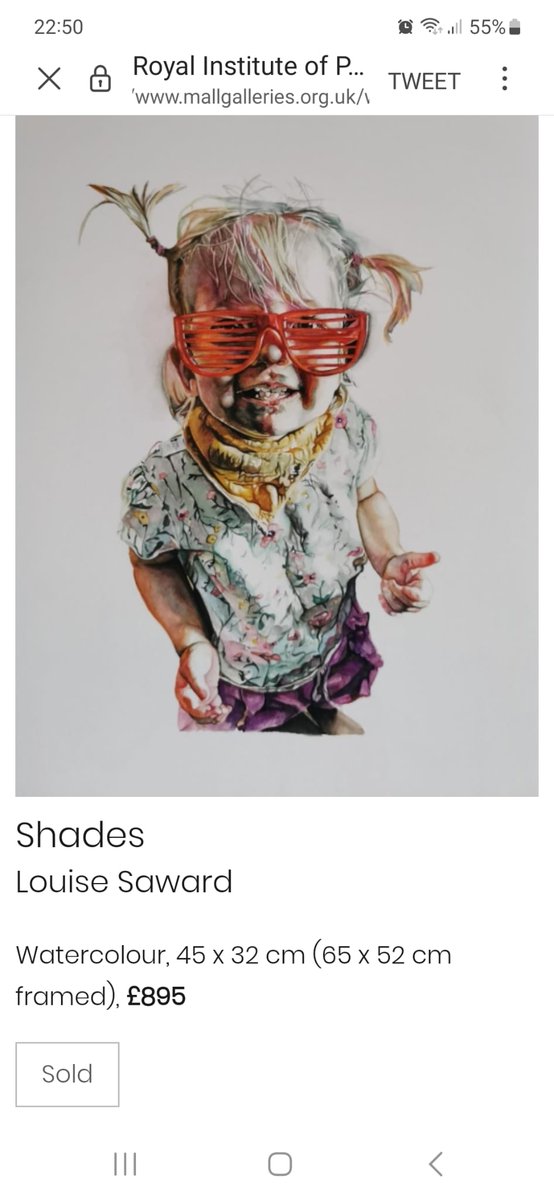 Visited the <a href="/RIwatercolours/">RI Watercolours</a> at <a href="/mallgalleries/">mallgalleries</a> today. Such a wonderful exhibition though and I even managed to sell my painting Shades. Hope it goes to a good home as its a favourite of mine.