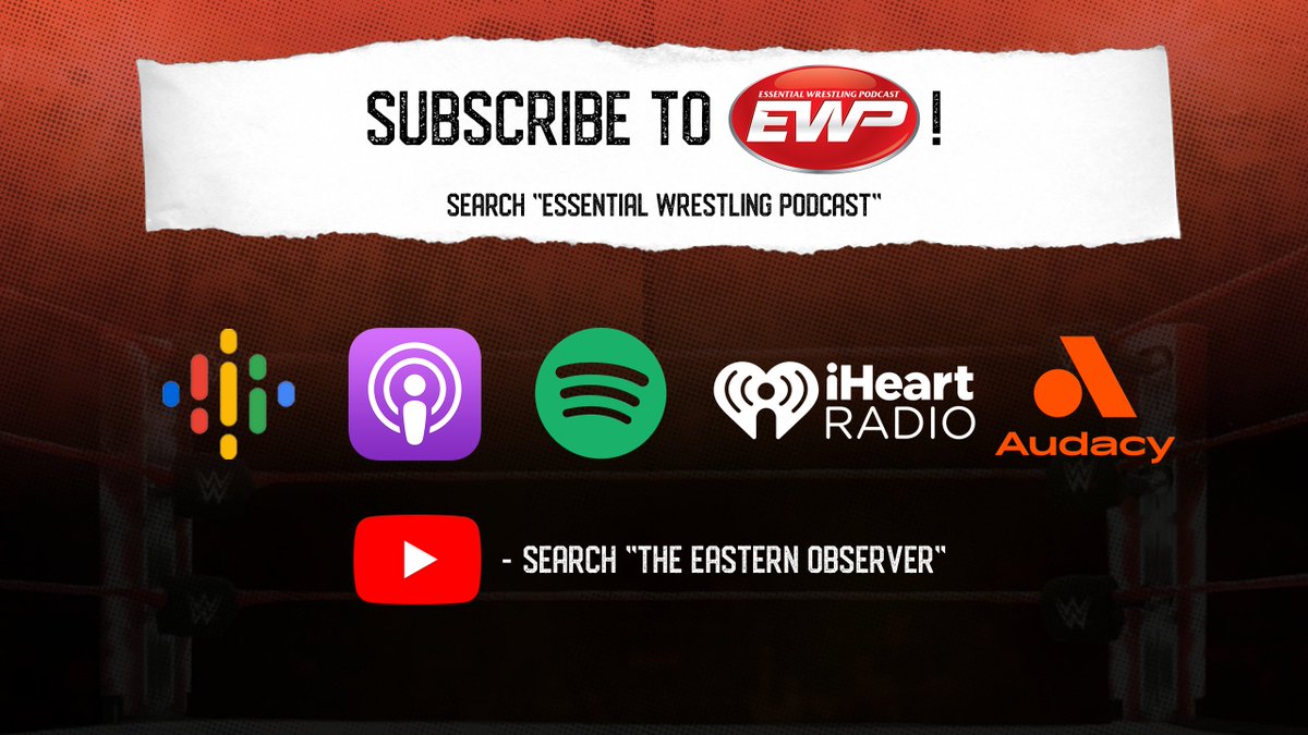 Eastern Observer™ (@observeeastern) on Twitter photo Can't make EWP on Tuesdays? We've got you covered!
Search "Essential Wrestling Podcast" and click SUBSCRIBE to the platform of your choice ⤵️
🔗: bit.ly/3er6SD5
#WWERAW | #AEWDynamite | #WWENXT | #ImpactWrestling | #SmackDown | #AEWRampage | #RingOfHonor | <a href="/pwpickem/">Pro Wrestling PickEm</a> Can't make EWP on Tuesdays? We've got you covered!
Search "Essential Wrestling Podcast" and click SUBSCRIBE to the platform of your choice ⤵️
🔗: bit.ly/3er6SD5
#WWERAW | #AEWDynamite | #WWENXT | #ImpactWrestling | #SmackDown | #AEWRampage | #RingOfHonor | <a href="/pwpickem/">Pro Wrestling PickEm</a>