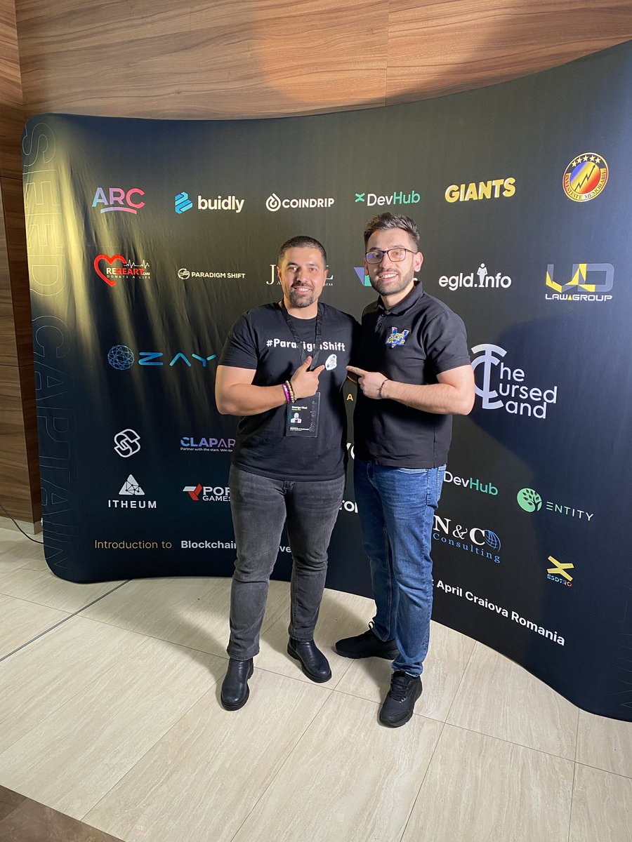 dnsv123's tweet photo. Awesome day at the #SeedCaptainConference from Craiova! Happy that I had the chance to meet again one of the coolest and greatest guy @MisterSpread ! Keep up the great work buddy! Youโre awesome! โ๐ผ
Unbelievable army of shifters there! Delightfull! โ๐ผ
#MultiversX https://t.co/jcKvkLuGtR