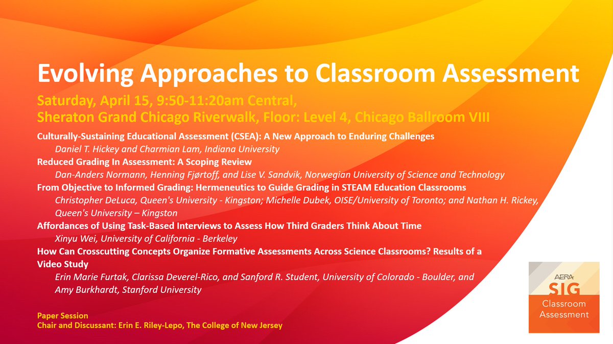 AERA_Classroom Assessment_SIG tweet media