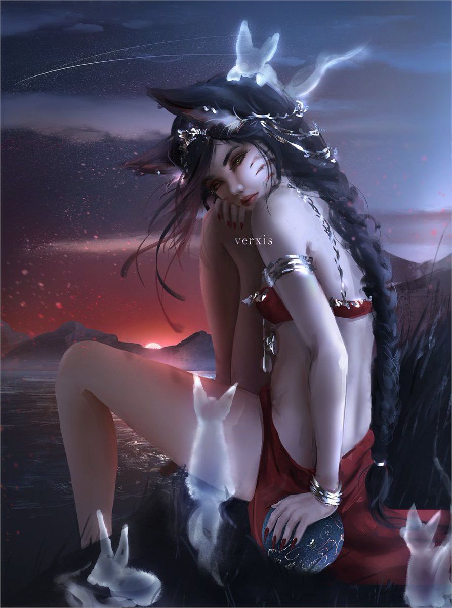 verxis_'s tweet photo. 【𝘛𝘩𝘦 𝘣𝘦𝘨𝘪𝘯𝘯𝘪𝘯𝘨 𝘰𝘧 𝘢 𝘫𝘰𝘶𝘳𝘯𝘦𝘺】  

𝘛𝘢𝘨𝘴: 
#Ahri #Fox #Scenery #LeagueOfLegendsFanArt #ArtofLegends #vxs https://t.co/TSaZ6EklGL