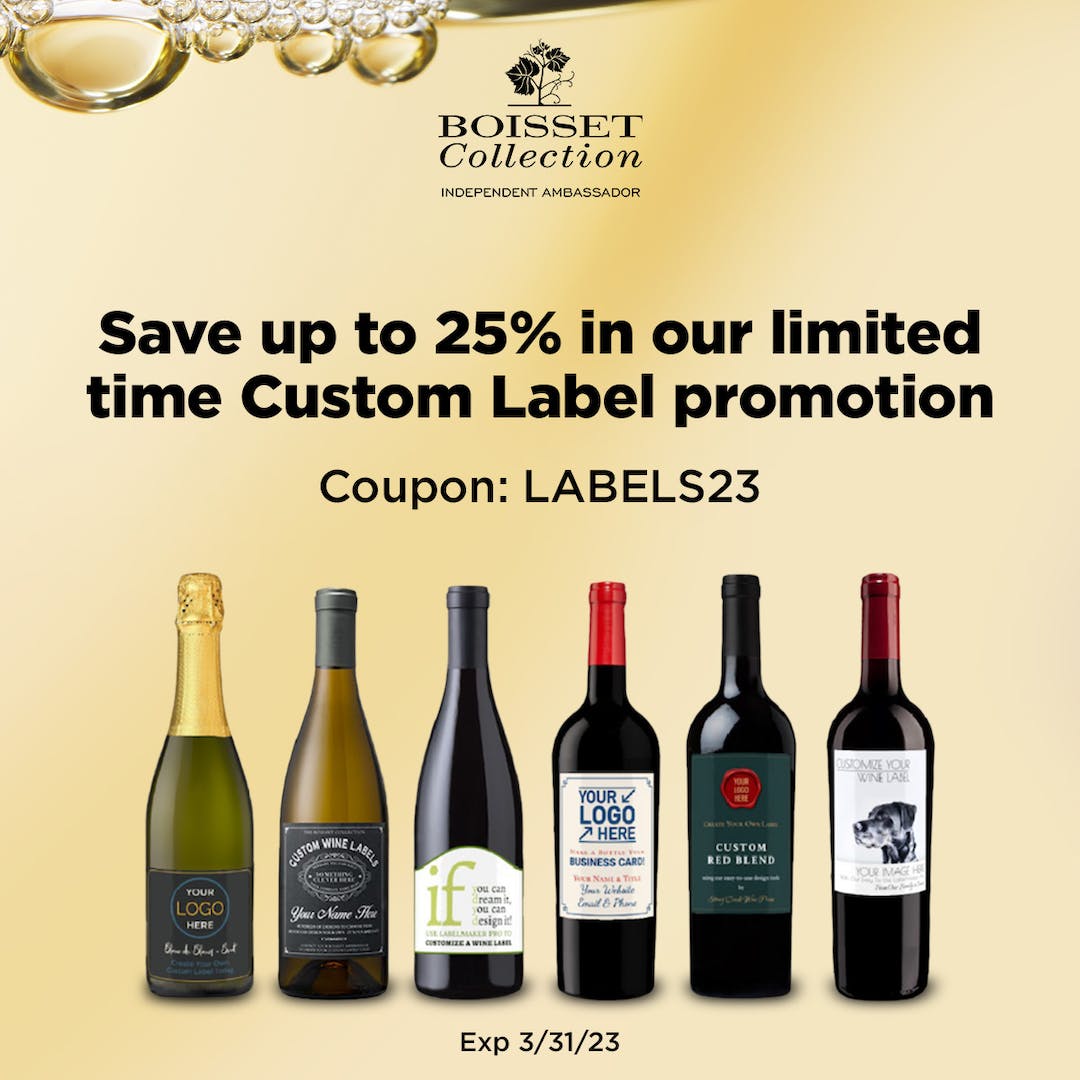 johnswineliving's tweet photo. Members save 25% &amp; everyone saves 15% in our March Custom Label promotion using coupon code LABELS23. Sold by the case only. No mix &amp; match.  https://t.co/Vm86uLPsYj https://t.co/7eqP0u2PUj