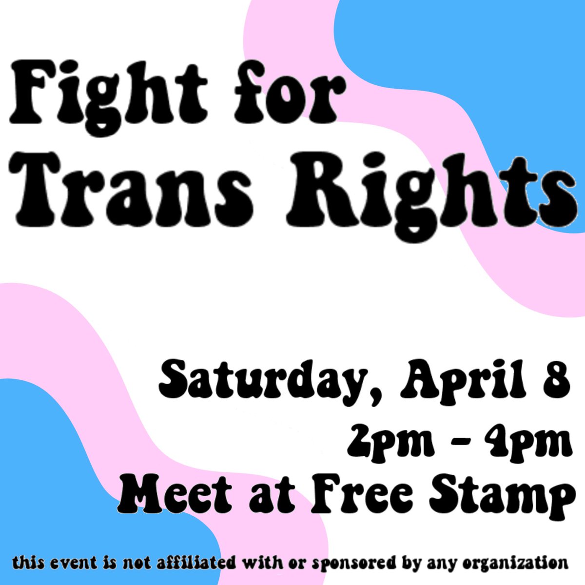 mmaybe_not's tweet photo. Fight for Trans Rights!
Saturday, April 8th from 2pm - 4pm
Meet at the Free Stamp (Willard park)

See y’all there!! 🏳️‍⚧️ https://t.co/oDYQGhJVpH