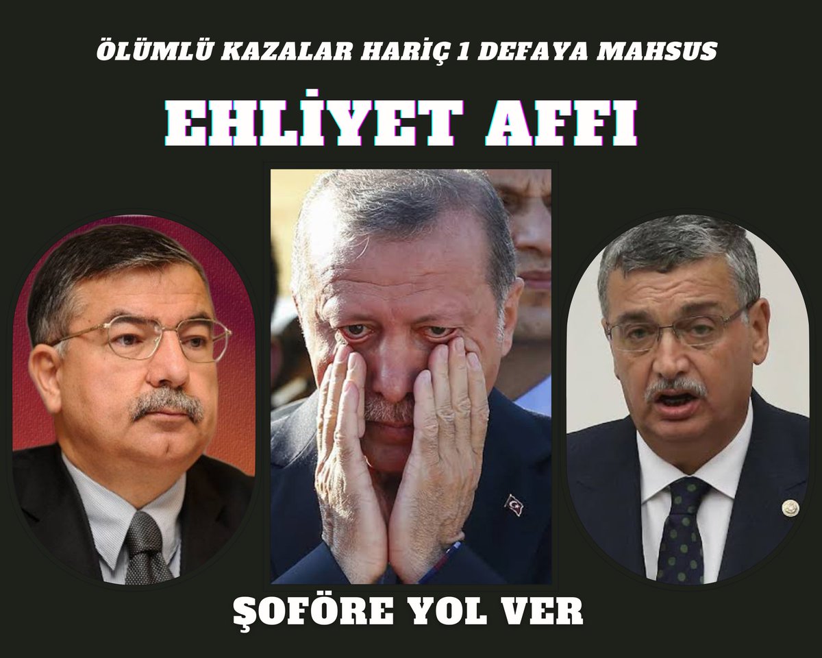 Bizim mücadelemiz ekmeğimiz için ehliyetimiz de ekmeğimiz.Sizler için elimizde sadece oyumuz var.
EhliyetVarsa OyVar
<a href="/ramazancan0071/">Ramazan CAN🇹🇷</a> <a href="/celalettingvnc/">Celalettin Güvenç</a> 
<a href="/RTErdogan/">Recep Tayyip Erdoğan</a>