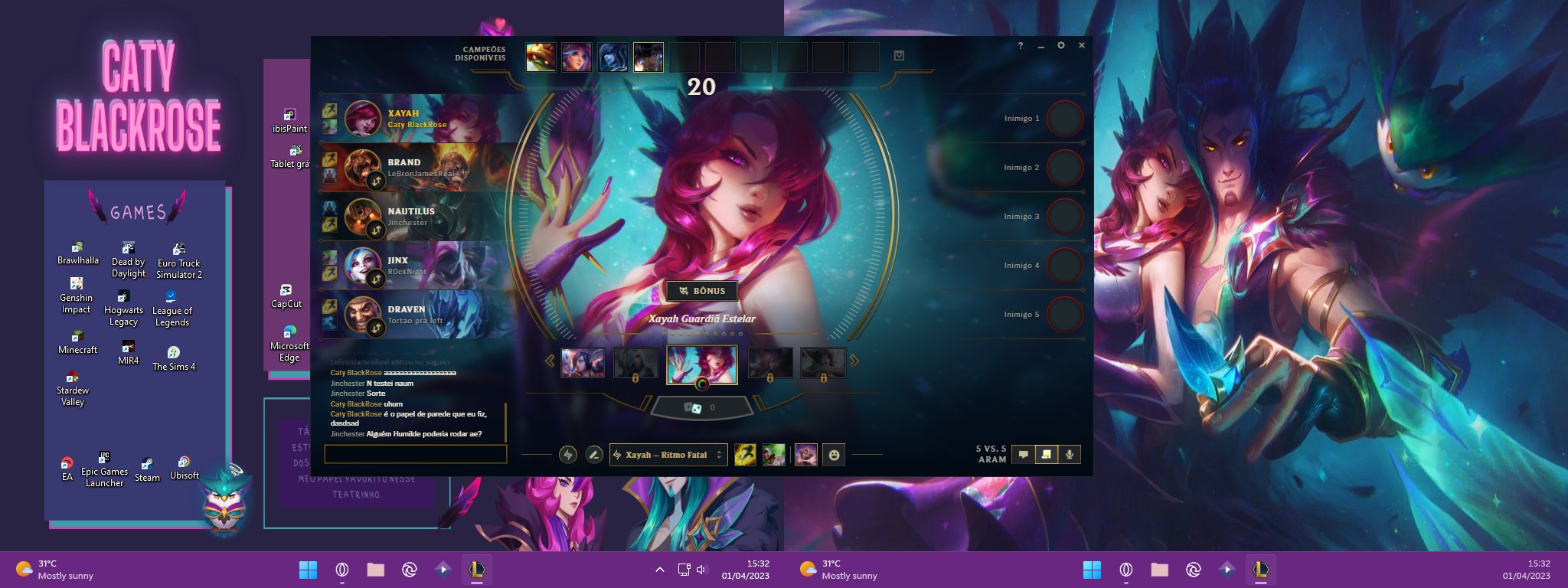 Usando o algoritmo ao meu favor, sem querer, mas consegui.. #LeagueOfLegends #Xayah #Rakan #StarGuardian https://t.co/g8QpfcCtcP