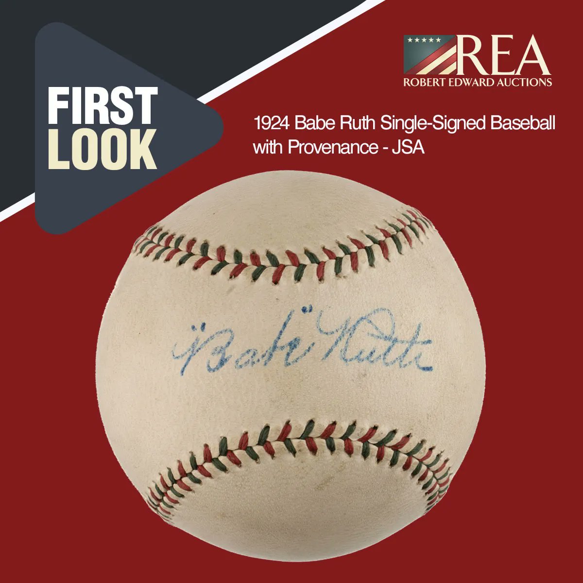 collect_rea's tweet image. Signed on October 21, 1924, this Babe Ruth ball has a unique provenance and is accompanied by a letter detailing its history. Look for it in our upcoming Spring Auction.
@REAOnline #signedbaseball #thehobby #auction #BabeRuth #baseballmemorabilia #whodoyoucollect