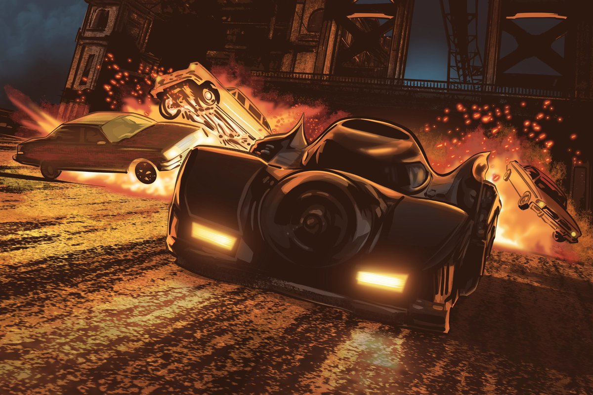 DustinMassey101's tweet photo. Revving up the nostalgia! The iconic 89 Batmobile still reigns as one of the coolest superhero rides. Gotham's streets will never be the same! ๐ฆ๐ #Batman #Batmobile #89Batmobile #IconicRides #GothamCity https://t.co/quasOhi2HI