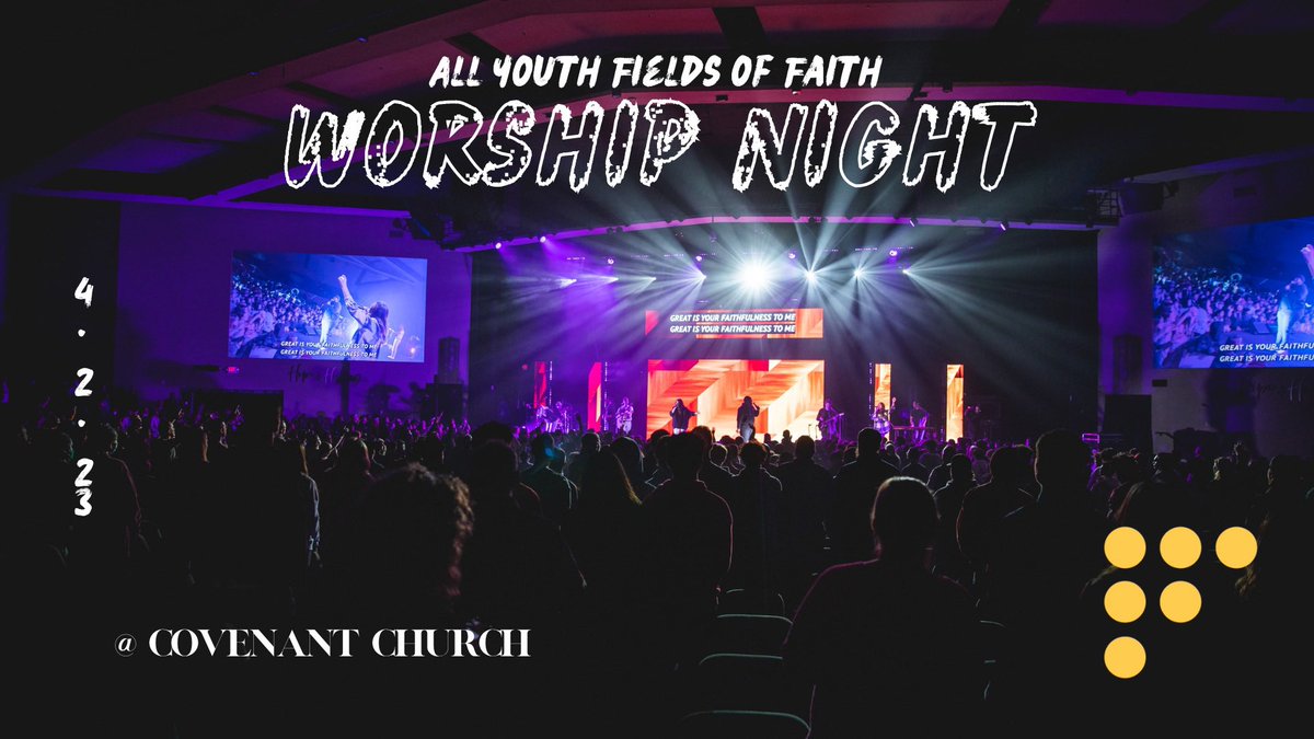 IGNITEYTHWILLIS's tweet photo. All Youth Groups in the area are invited of to a night of prayer and worship THIS SUNDAY NIGHT @ Covenant Church. As we fix our eyes of God and what he is doing with Fields of Faith!
The FOF worship team will be leading us in worship! 
#FOF23 https://t.co/Y93fJ9eKwE