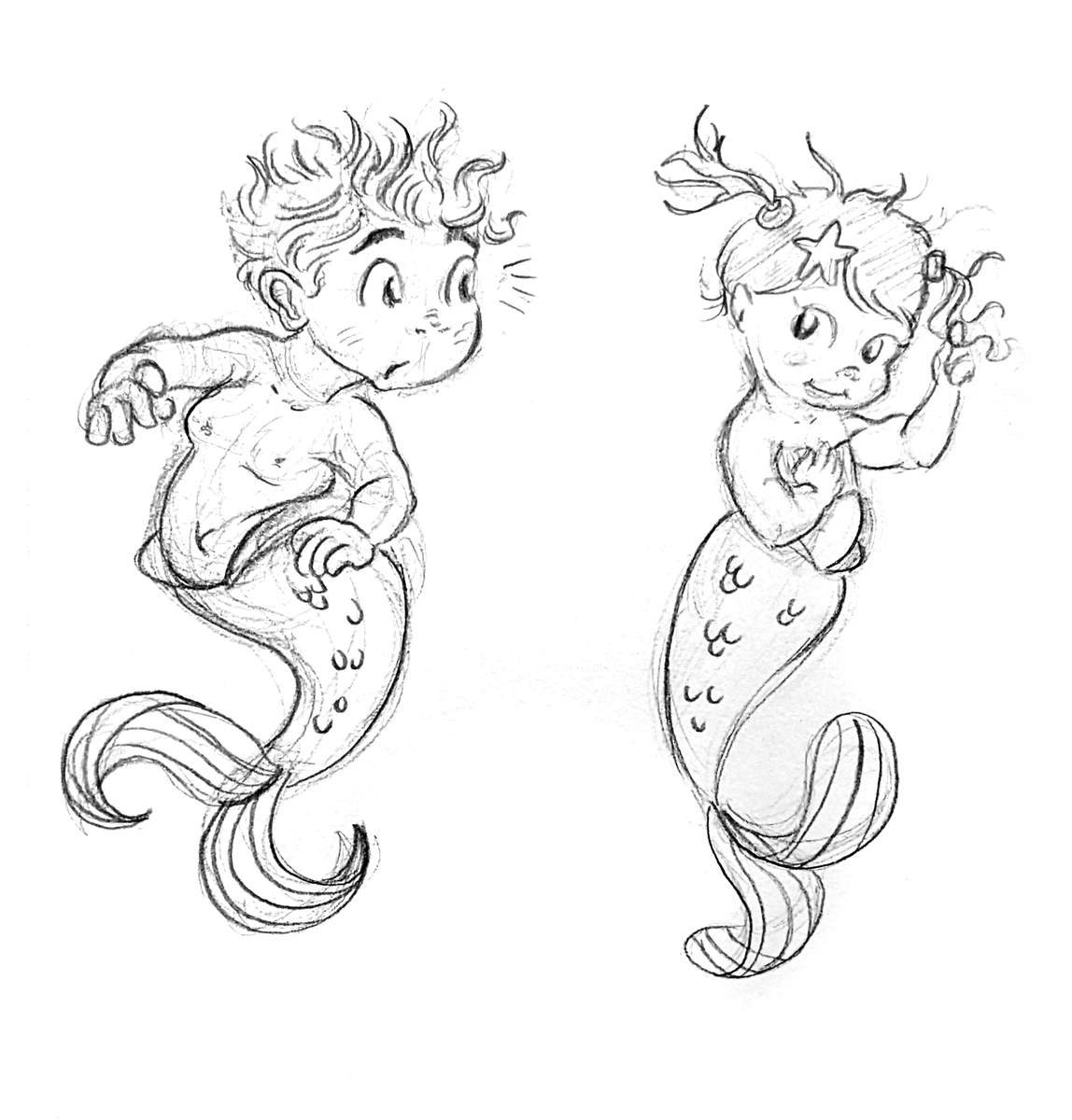 vanilla_michael's tweet photo. Young love #mermaid #merkids #doodle https://t.co/vmepSaIYYD