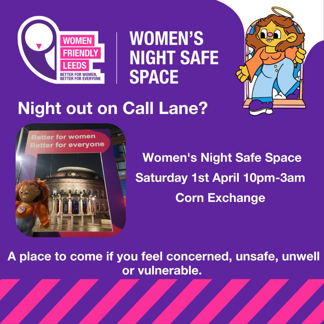 ◼️#NightSafeLeeds◼️ If you think someone has been spiked…alert a trusted person, get to a place of safety & stay together! #AskForAngelaLeeds see the venues signed up here womenfriendlyleeds.org/ask-for-angela/ or call by the #WomensNightSafeSpace #StopTheSpike ◼️