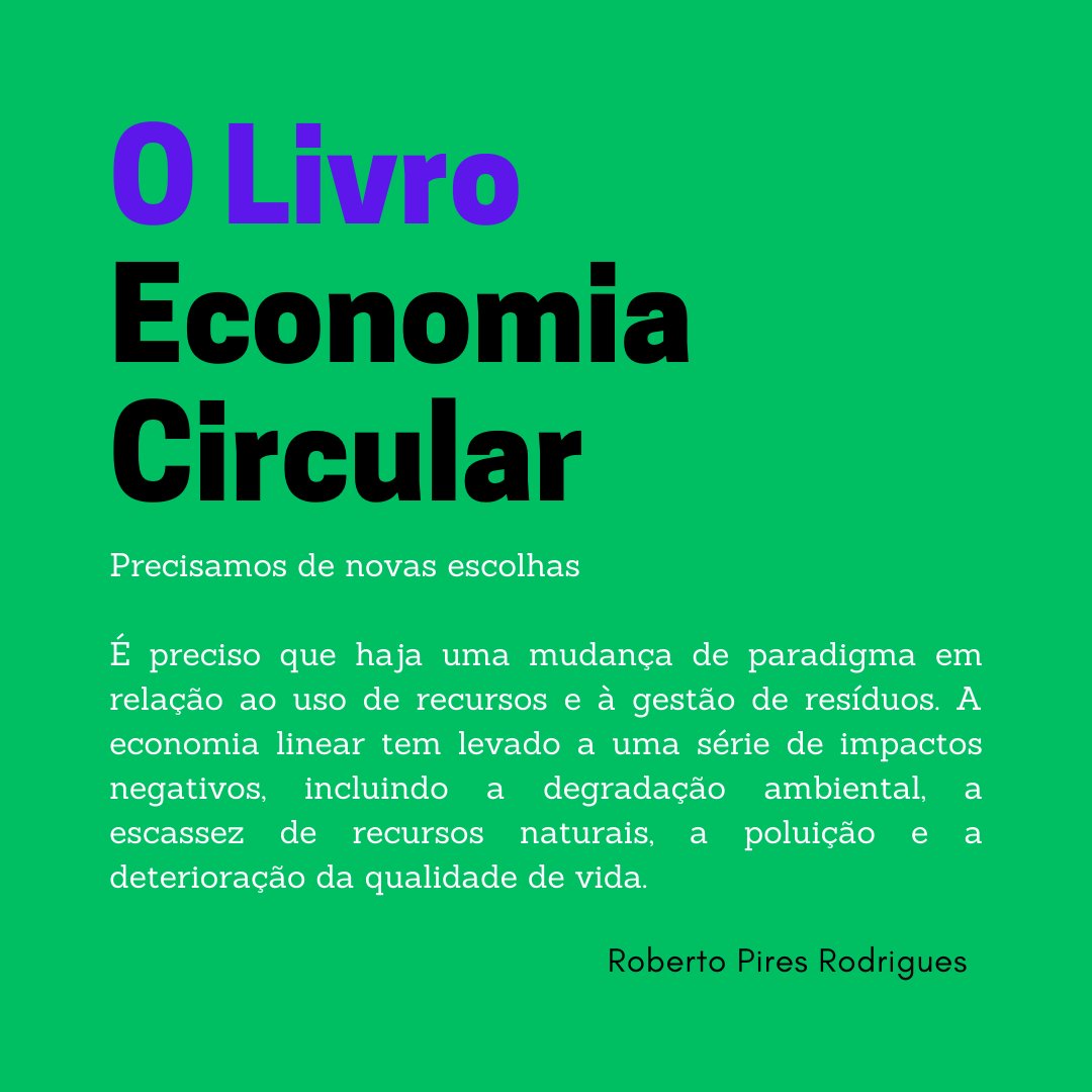 RobertoPiresdeR's tweet photo. UM FIM ÀS VELHAS IDEIAS
A economia linear, também conhecida como "TOMA-FAZ-JOGA-FORA", é baseada na extração de recursos naturais, na produção em massa e no descarte final dos resíduos. Esta abordagem tem vários impactos negativos, tanto ambientais quanto sociais e econômicos. https://t.co/5hVB11Y2j9