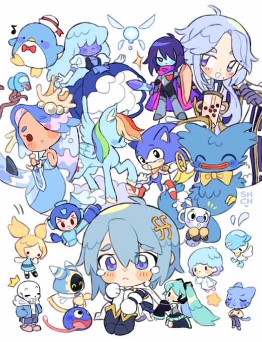 blue characters #fanart 