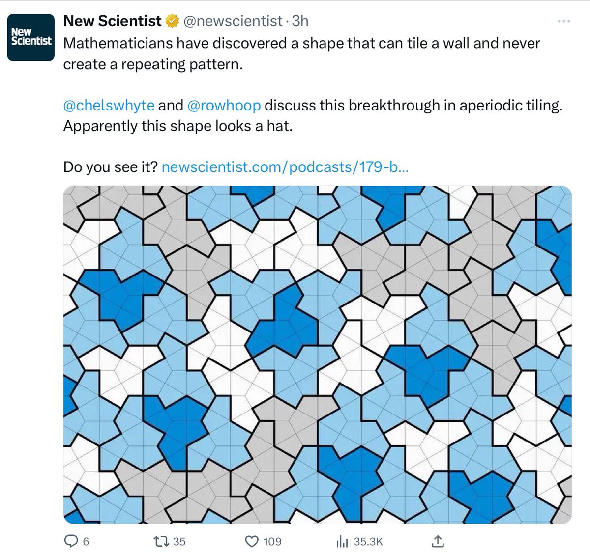 I keep seeing this cool tesselating story pop up in my feed, so of course I’ve put my other sewing projects on hold temporarily to reproduce it.  Aperiodic tiling in fabric, why not🤔🤷🏼‍♀️