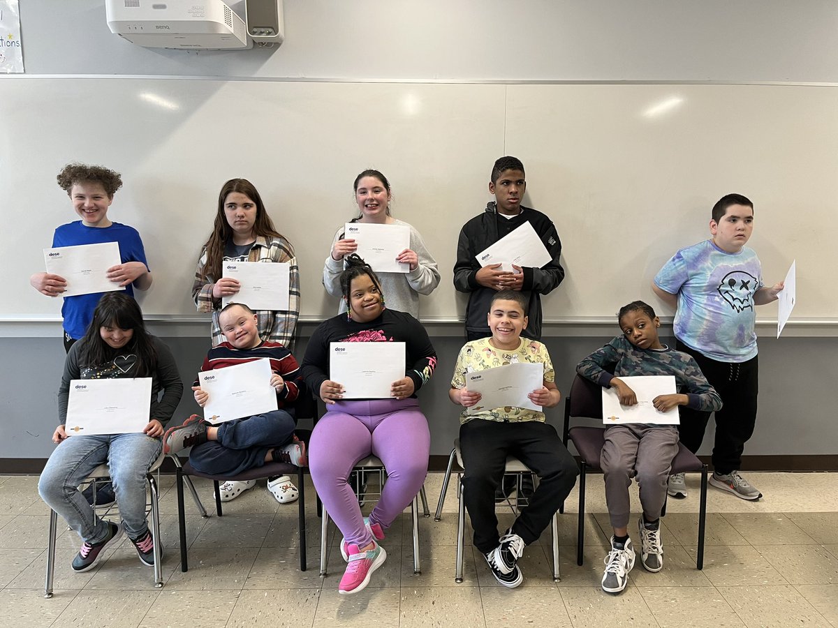 Pereira_Martin_'s tweet photo. So proud of these amazing Woodchucks for receiving the student achievement award from DESE, for exceeding or progressing expectations on the MCAS Alts! WTG! 💚💛🦫#seetheable
@Taunton_Schools https://t.co/G9rM5WBVvg