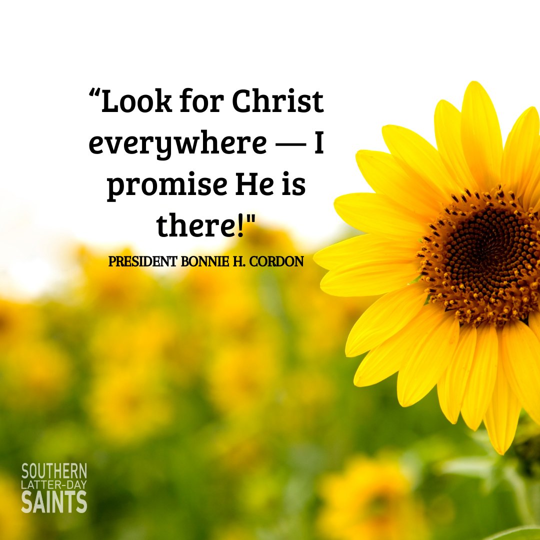 saintssoutheast's tweet photo. “Look for Christ everywhere ― I promise He is there! True joy rests on our willingness to come closer to Christ and witness for ourselves.” #PresidentCordon | #GeneralConference https://t.co/ji718PtWTm