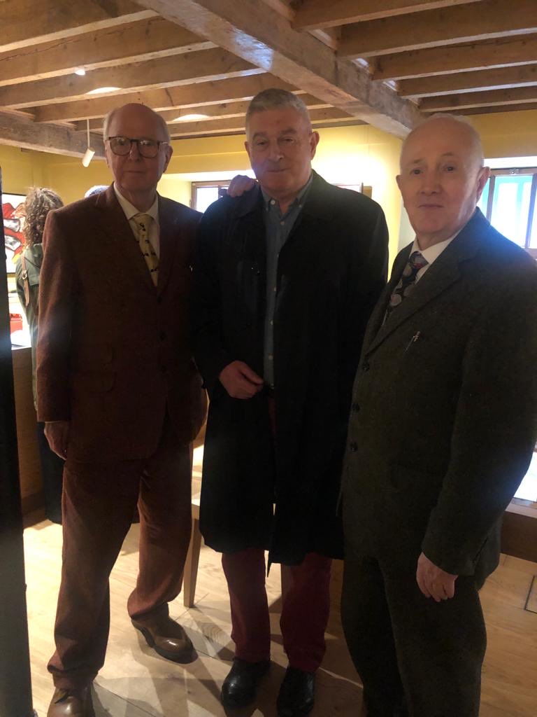 MarkEllis06's tweet photo. Gilbert&amp;George at the opening of their new gallery off Brick Lane near their east London home https://t.co/HCGgOUHu5J