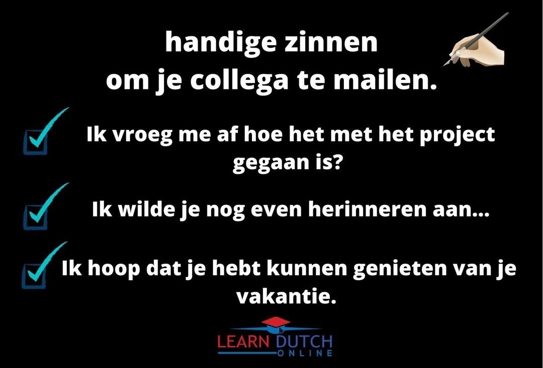 LDO_eu's tweet image. -I was wondering how the project went?
-I just wanted to remind you of...
-I hope you were able to enjoy your holiday
#LearnDutchOnline #OnlineLanguageLearning #DutchLessons #Dutch #LanguageLearning #VirtualClassroom #StayAtHome #ComfortLearning