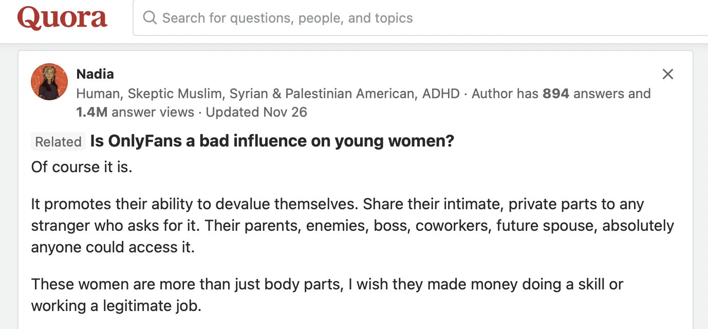 Princess Amber 👑💜 0.1% on X: Doing OnlyFans is a personal choice. It  does not harm anyone. There have always been porn sites so the existence of  OnlyFans is not changing this.