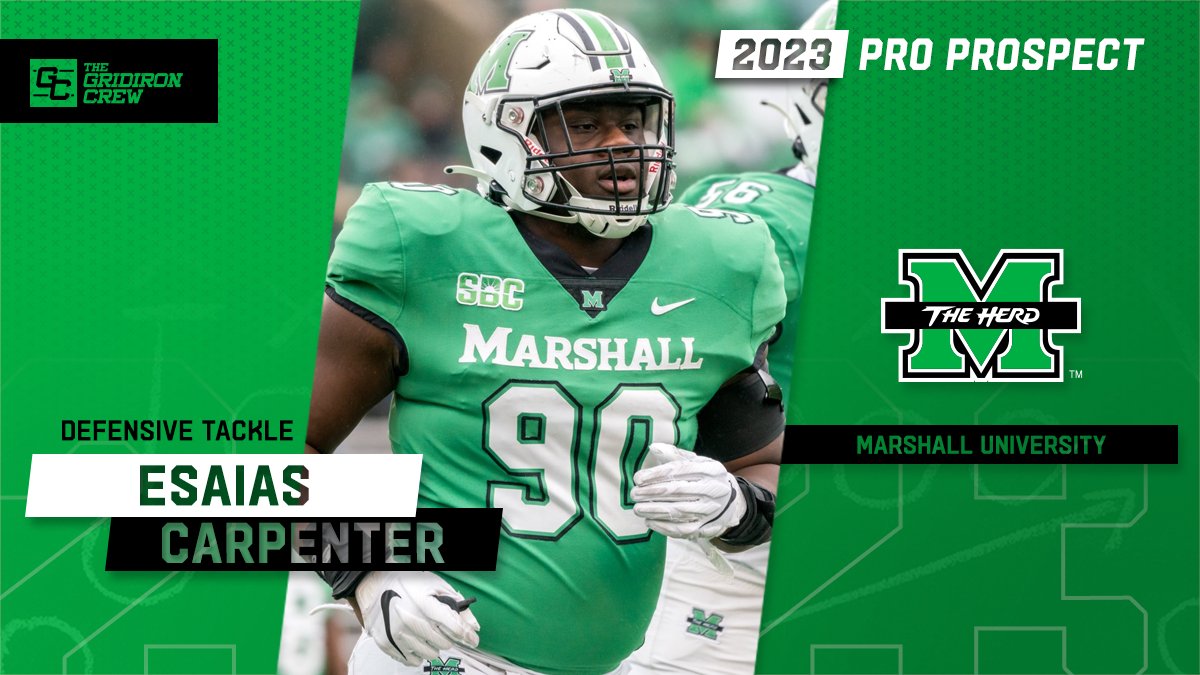 Gridiron_Crew's tweet photo. ⚠️ Attention Pro Scouts, Coaches, and GMs ⚠️

You need to look at 2023 Pro Prospect, Esaias Carpenter @esaiasc90, a DT from @HerdFB

#2023ProProspect #DraftTwitter #NFLDraft #CFL #XFL #USFL #ProFootball 🏈

👀 See our Interview: https://t.co/hMUYe4b1mj https://t.co/jCYQwhClvN