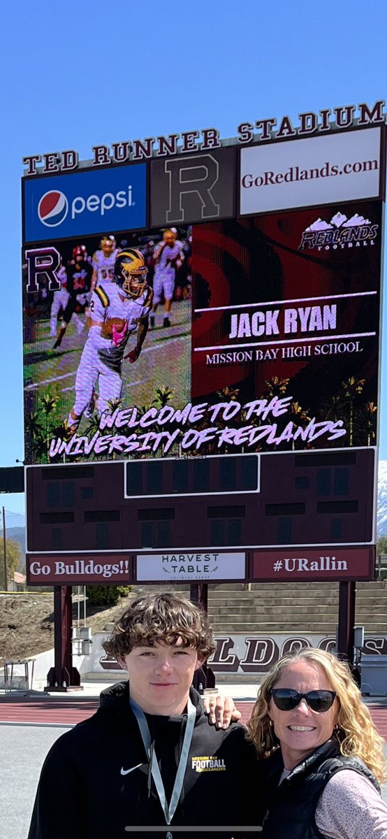 JackRyan241's tweet photo. Thank you @UR_CoachGood and Coach Moore for a great time @UofR_Football. And after a fantastic official visit I’d like to announce my official offer to continue my academic and athletic career at Redlands University.
@MissionBayFball 
@_jdsparks 
@evanaguon 
@Coach_KHarris16 https://t.co/EC645NuC5O