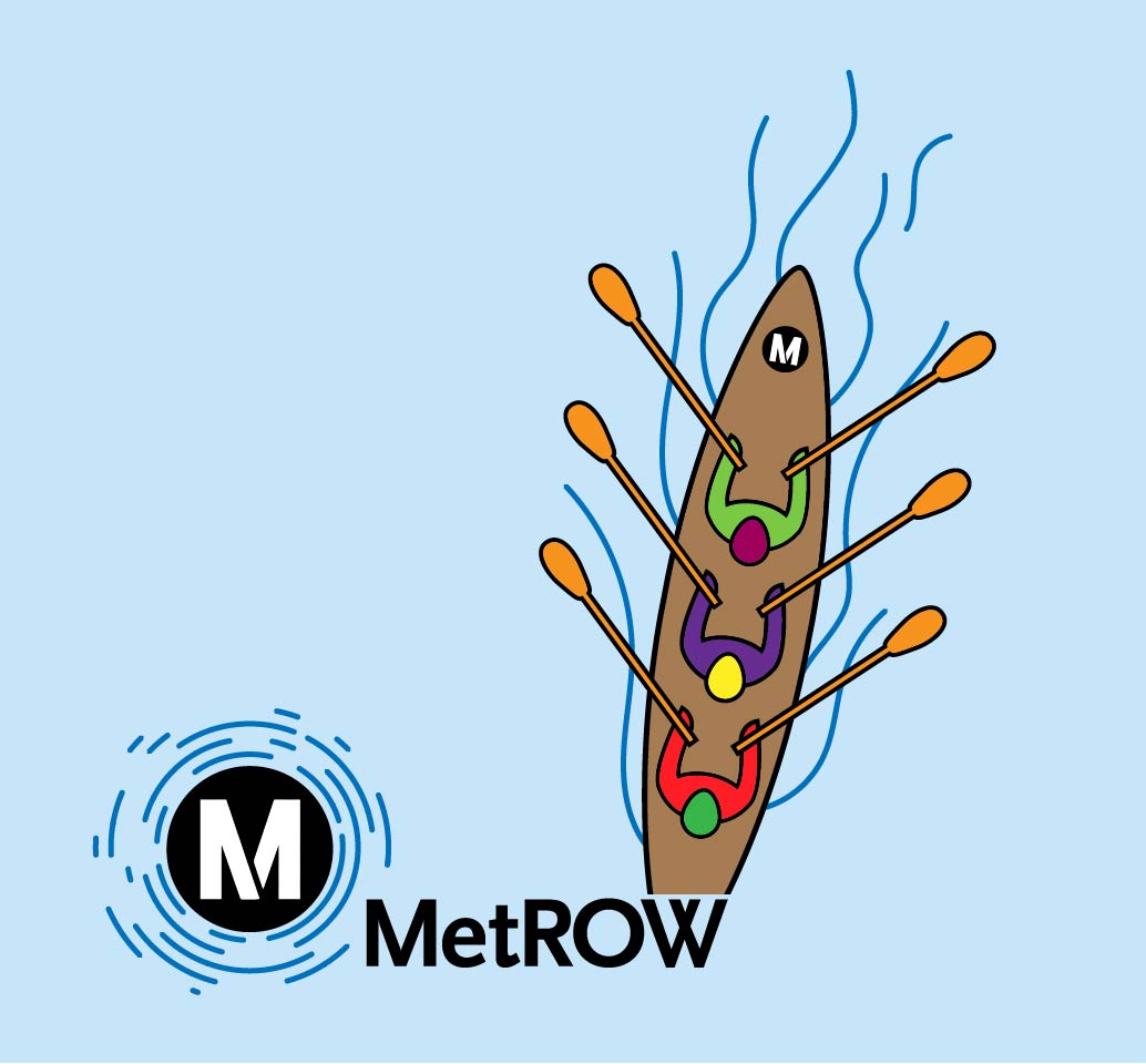 metrolosangeles's tweet photo. Lest we not forget MetROW's exciting new logo. 

Now, stop looking at your phones and Ready All Row! https://t.co/EpBR4Egpt4
