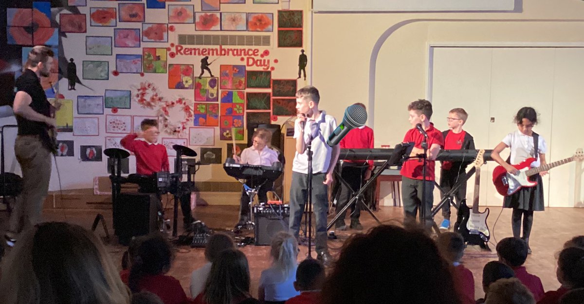 DLPTBraybrook's tweet photo. Our @RSMusicSchool children made us proud yet again. Their end of term concert was spectacular! Thank you Jim for helping our pupils rock! #ConfidentIndividuals https://t.co/i9rPZZB5ad