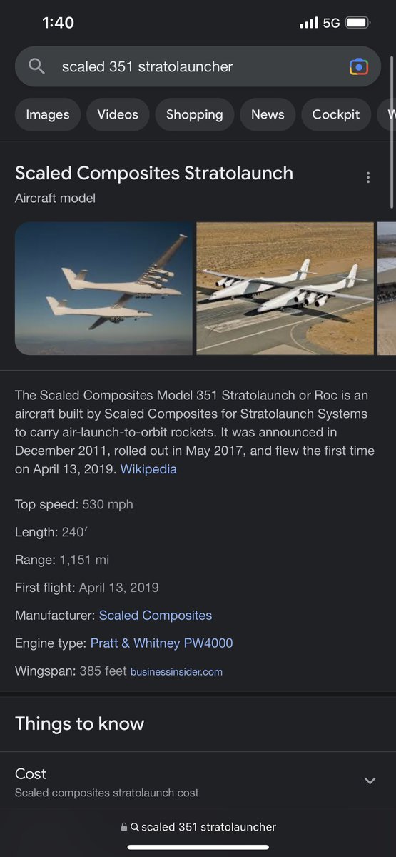 internetguy01's tweet photo. Sweet icon on #ADSBexchange for #SLCH 351 #StratoLaunch ROC
Callsign: #ROCC01
https://t.co/kSNTCiMg46
@TheIntelFrog @thenewarea51 @Aviation_Intel @vcdgf555 @ameliairheart https://t.co/LtOLb6TQc1