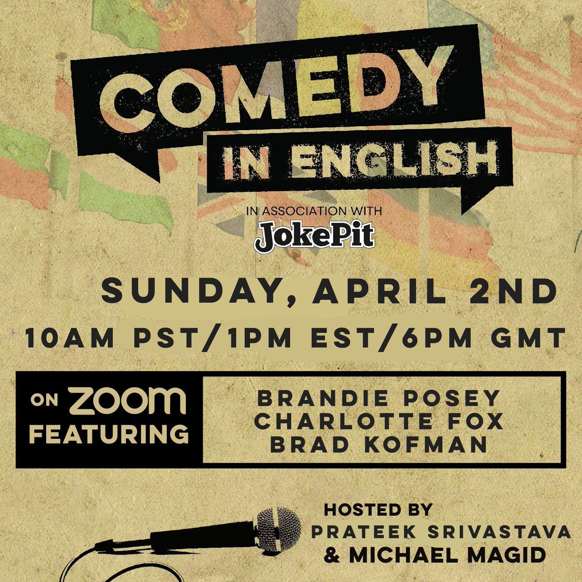 comedynenglish's tweet photo. Prev @kocomedy Zoom Shows:
@TheDailyPrateek's "whole foods"
@vancesanders' "return"
@areliukiddingme's "agreement"
@michaelmagid's "robot"
Next 1 Sun April 2nd 10am Pacific/1pm Eastern/6pm GMT w/ @PsychedelicFox3 @Brandazzle @comedyjism
FREE! https://t.co/UWd1xC7fn7
#zoomshow https://t.co/lyonhJ7wva