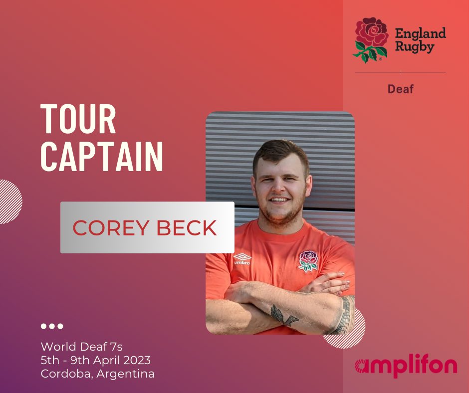 deafrugby's tweet photo. Corey Beck will be the EDRU Tour Captain as we travel to Argentina for the World Deaf 7s.

Congratulations Corey 🌹 https://t.co/Dmm7YNOPw5