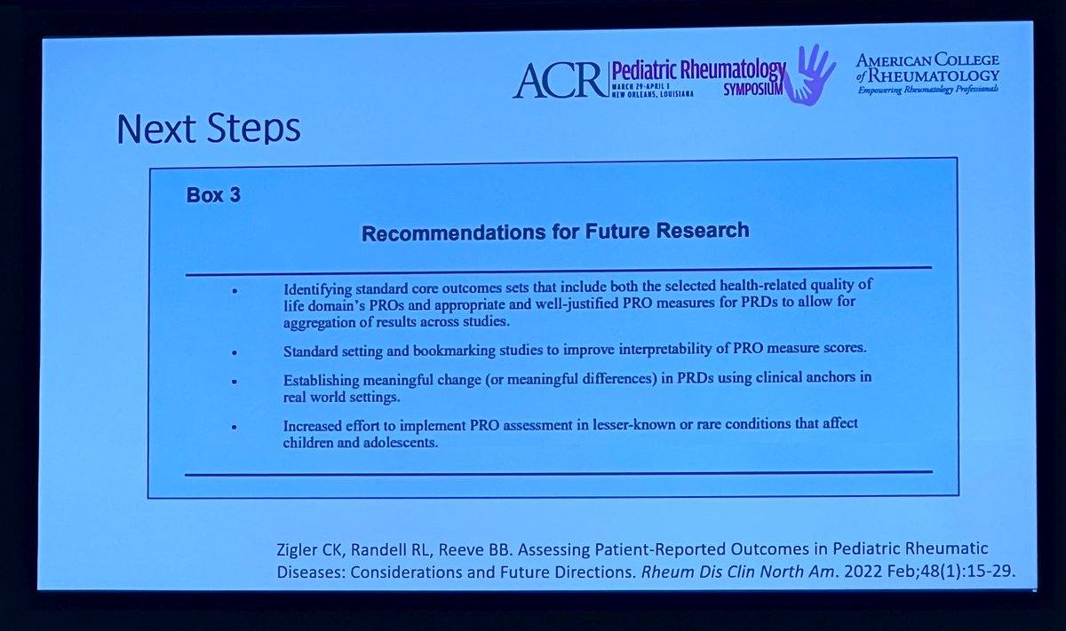 DrTinyTree's tweet photo. Dr. Aimee Hersh discusses patient reported outcomes in patient care and research at #PRSYM23:
-There are many PROs, w/ 1 specific for cSLE (SMILEY)
-There are pros/cons to each PRO
-More research is needed, e.g. establishing meaningful change
-They should be part of core measures https://t.co/AmyLIQpX2x
