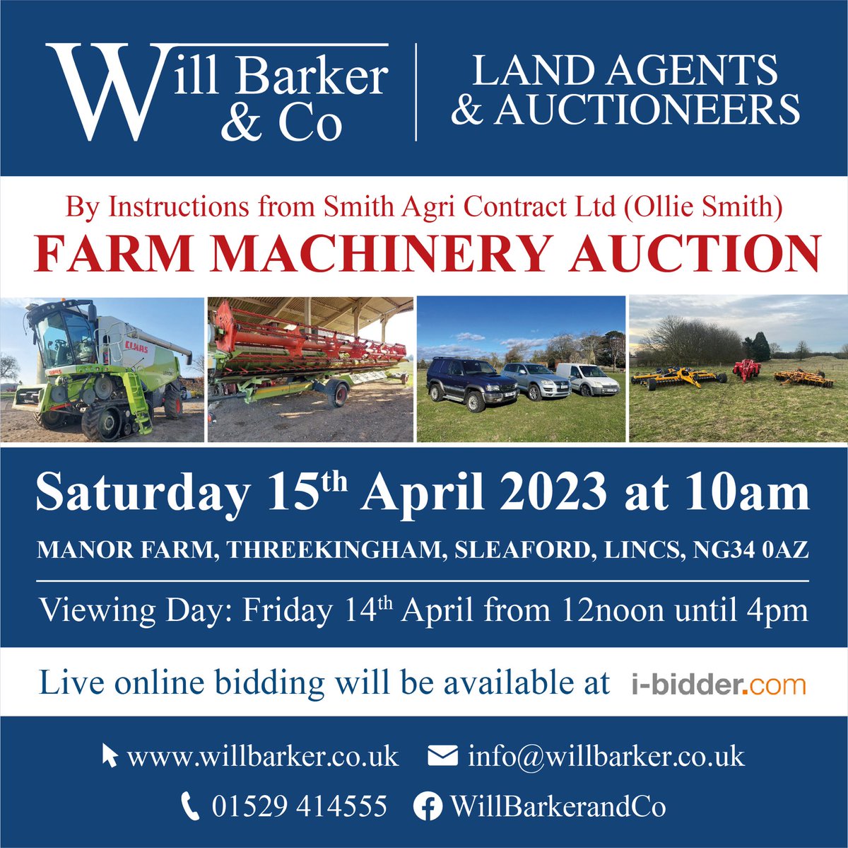 WbarkerBarker's tweet photo. The Threekingham Farm Machinery Auction is now online with ⁦@ibidder⁩ ➡️ https://t.co/2SGqSzCJLt and more photos on ⁦@WillBarkerandCo⁩ 
Live Sale on Saturday 15th April at 10am

#farmmachineryauction #machineryauction #machinerysales https://t.co/jLTPei8hVV