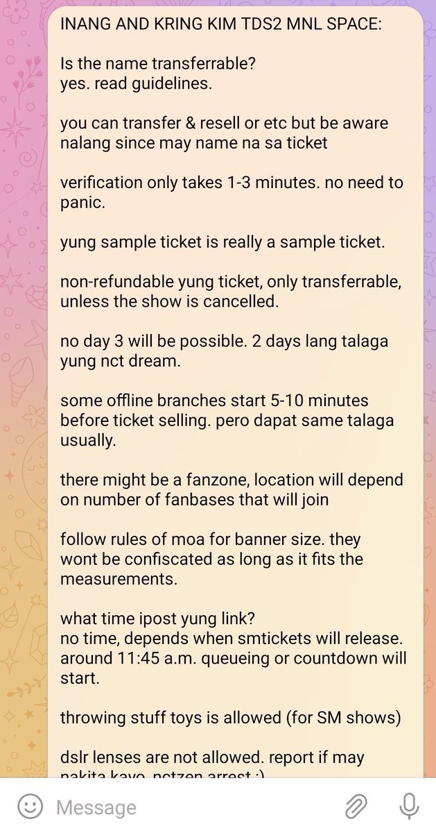 doyunomin's tweet photo. here's a summary of @happeehour & @KringKim 's #DearInang space tonight regarding TDS2 Manila:
#THEDREAMSHOW2_in_MANILA https://t.co/9mBGuqwijL