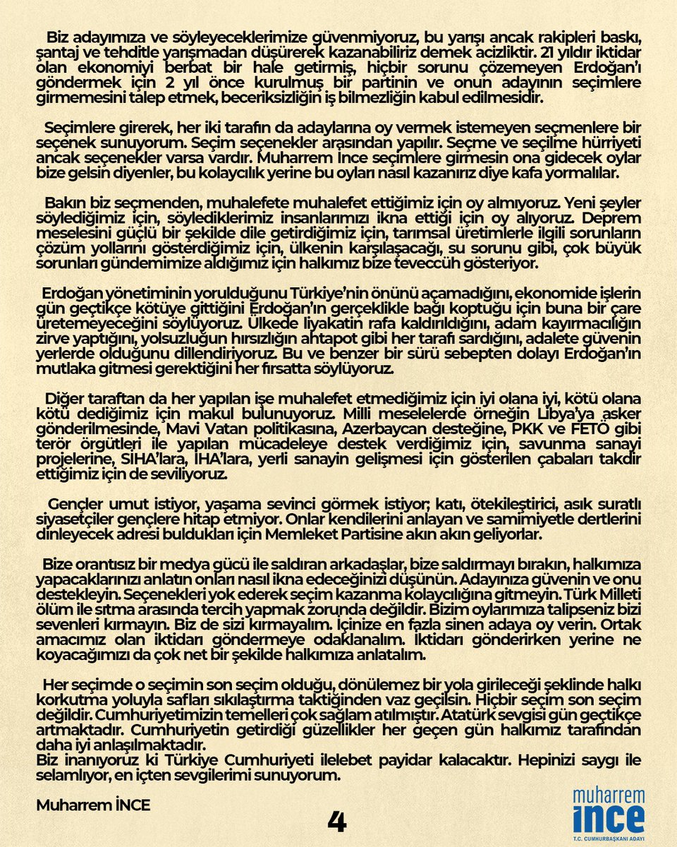 Aday olduğum için bana kızan değerli kardeşlerime