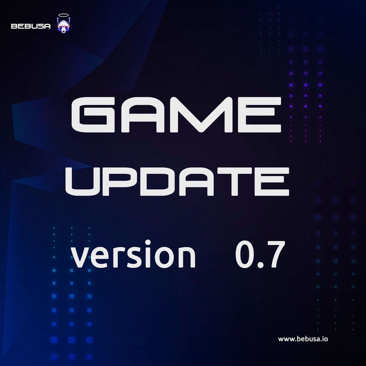 Hello  Bebusians 💜

Now available update to version 0.7 

Update the game to help us become even better. 🙌
02.04. time at 00:00 all awards in the old version will be suspended ⛔️ 
what would get points and coins need to update.✅