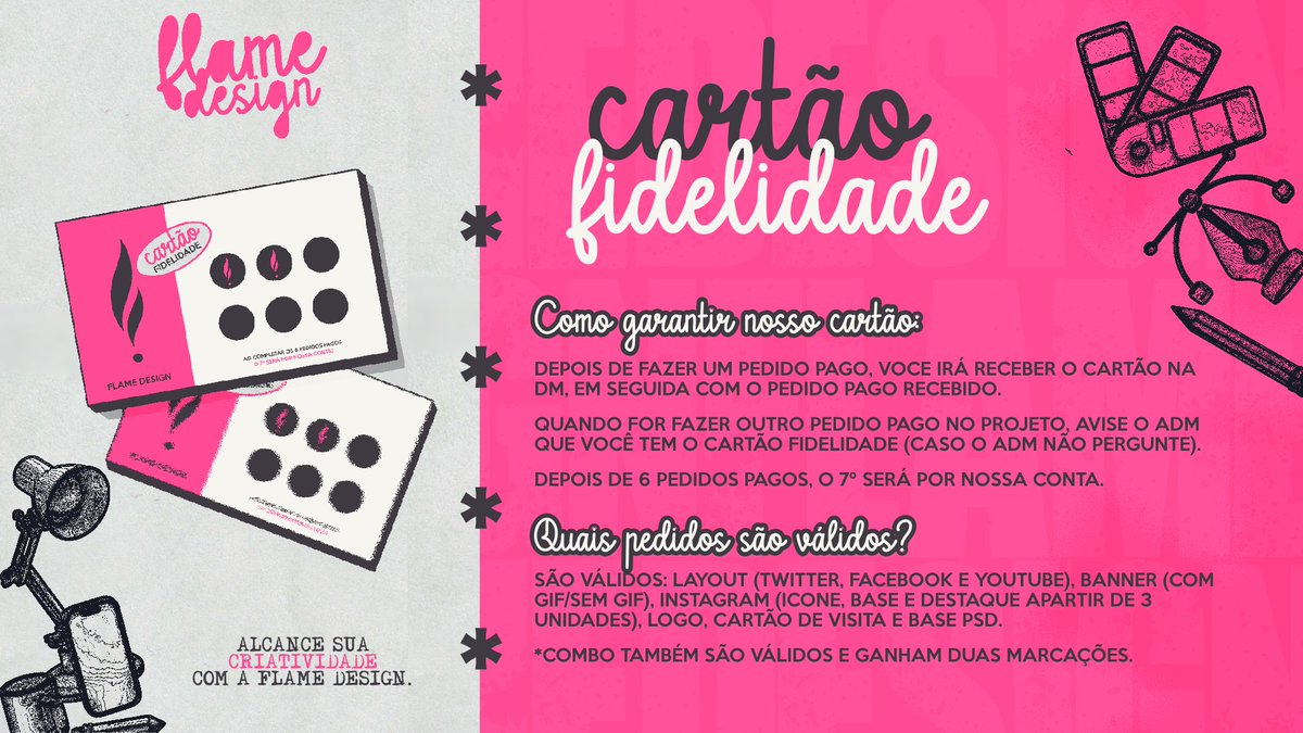 📚| BEM-VINDOS A FLAME DESIGN!

😻CCAT: curiouscat.live/Flamedsg
💻Carrd: flamedesign.carrd.co

Em caso de duvida chame DM ou CCAT!