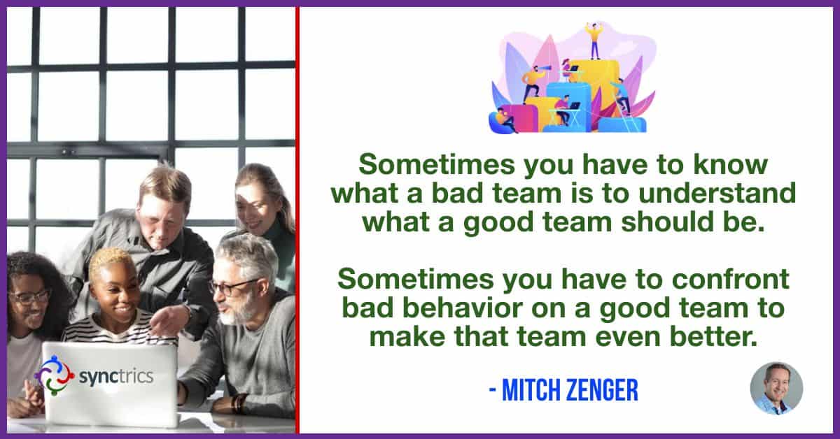 Recognition Solutions - Synctrics (@synccess) on Twitter photo Why do we allow such bad behavior on teams???
We need to confront bad behavior to make our teams even better!
<a href="/mitchzenger/">Mitch Zenger</a> <a href="/synctrics/">Synctrics - Optimizing Team Success</a> go.synctrics.com/synctrics
#Wellbeing #Synctrics #Culture #Teamwork #Jobs #StartUps #EmployeeExperience #HRAnalytics #Metaverse #FutureOfWork Why do we allow such bad behavior on teams???
We need to confront bad behavior to make our teams even better!
<a href="/mitchzenger/">Mitch Zenger</a> <a href="/synctrics/">Synctrics - Optimizing Team Success</a> go.synctrics.com/synctrics
#Wellbeing #Synctrics #Culture #Teamwork #Jobs #StartUps #EmployeeExperience #HRAnalytics #Metaverse #FutureOfWork