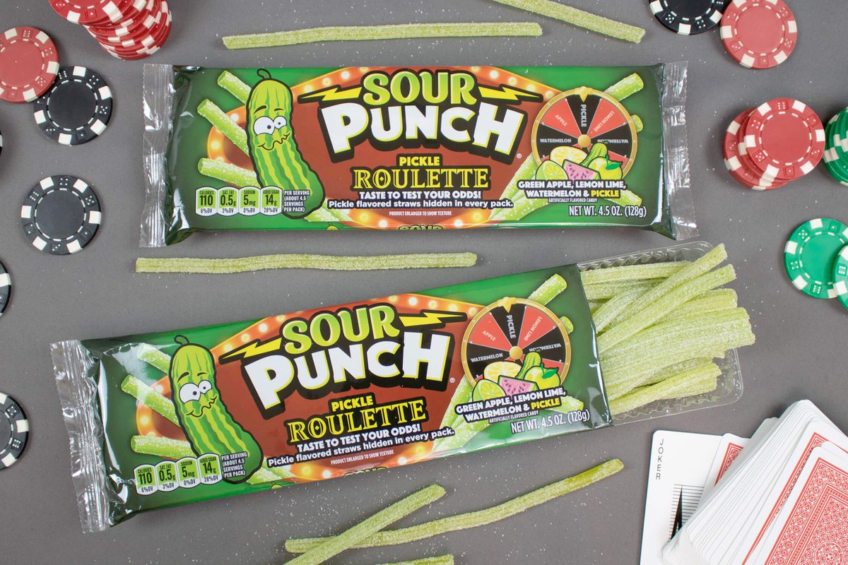 Nintendeal on Twitter "Sour Punch Pickle Roulette Straws are 1.89