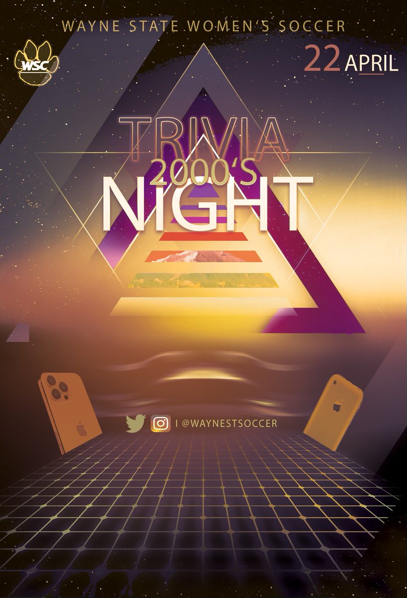 WayneStSoccer's tweet photo. 🚨Trivia Night - 3 Weeks Away 🚨 

April 22nd is fast approaching for our annual Wayne State Women's Soccer Trivia Night!   

Questions about the event or to register please contact Coach Hester.   

#GoCats ⚽️🐯 https://t.co/Vld3NWWGml