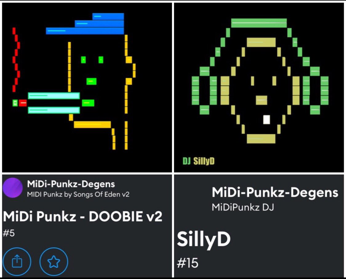 NickSilly's tweet photo. This is what you get when you mint your #MiDiPunkz DJ and join @SongsOfEden #loveandhappiness MiDi Punkz collective. Customize the colors and name your own DJ here! ⬇️ 

Mint link: https://t.co/Qe9ZZh7sxI 

#DJSillyD out. https://t.co/C7P4IgRRpw
