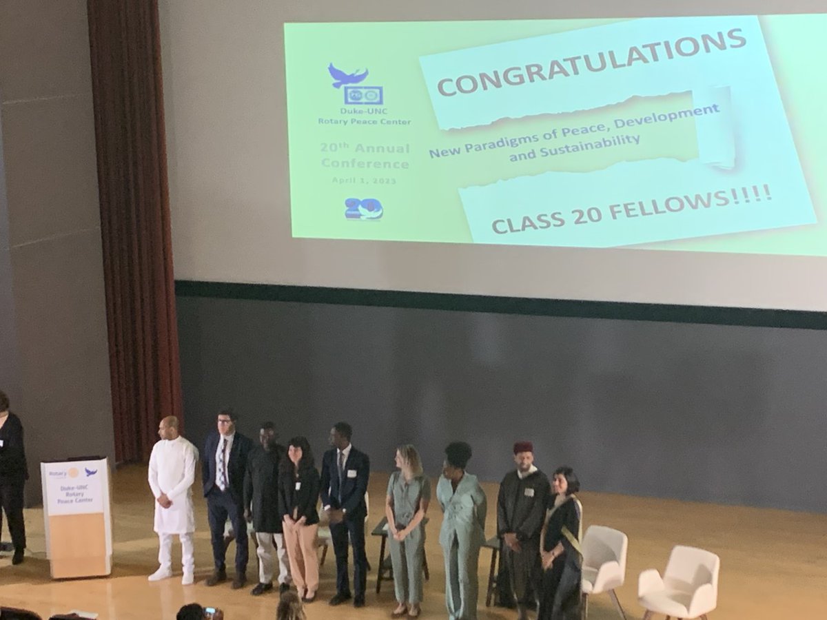DukeUNCRotary's tweet photo. Congratulations to our Class20 @RotaryPeaceFellows! We’re so proud of all you have accomplished! #NewParadigmsofPeace #RotaryPeaceConference https://t.co/9jqAdfVTnW