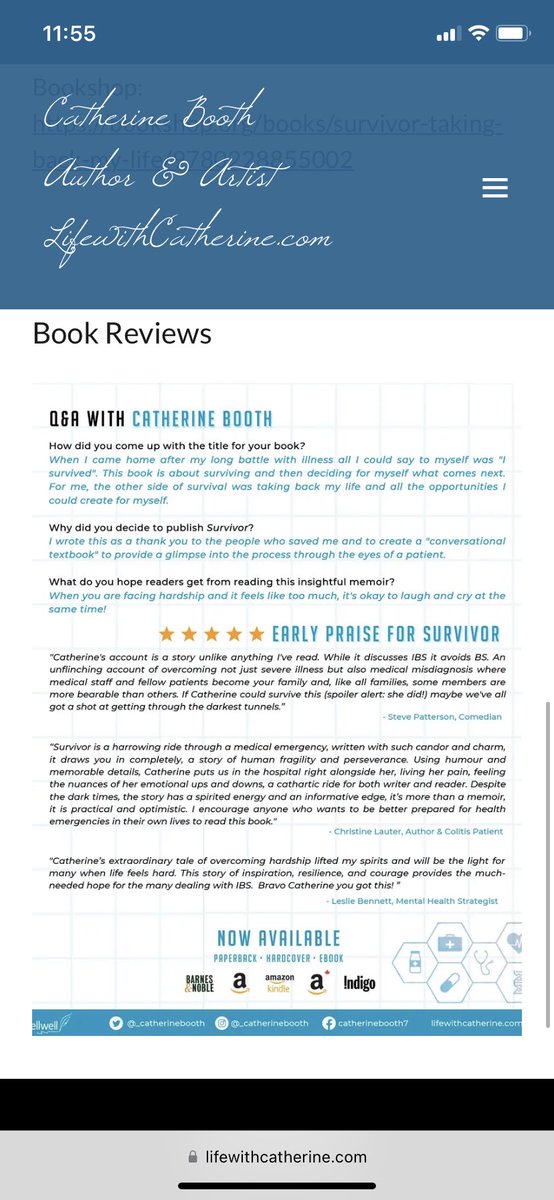 _catherinebooth's tweet photo. Thanks to @patterballs for kindly reviewing my book, with an apt description of “unflinching”. Not a read for the faint of heart for sure 😆#medicalmemoir https://t.co/5MSYZ8NfGs